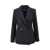 MAX MARA STUDIO 40 pinstriped wool double-breasted jacket
