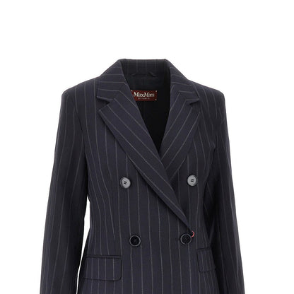 MAX MARA STUDIO 40 pinstriped wool double-breasted jacket
