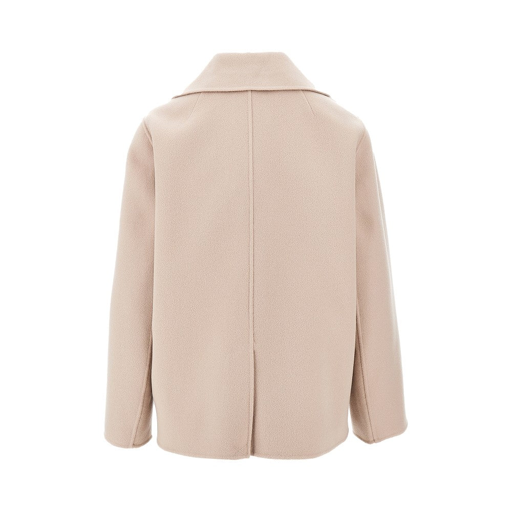 wool drap double-breasted jacket