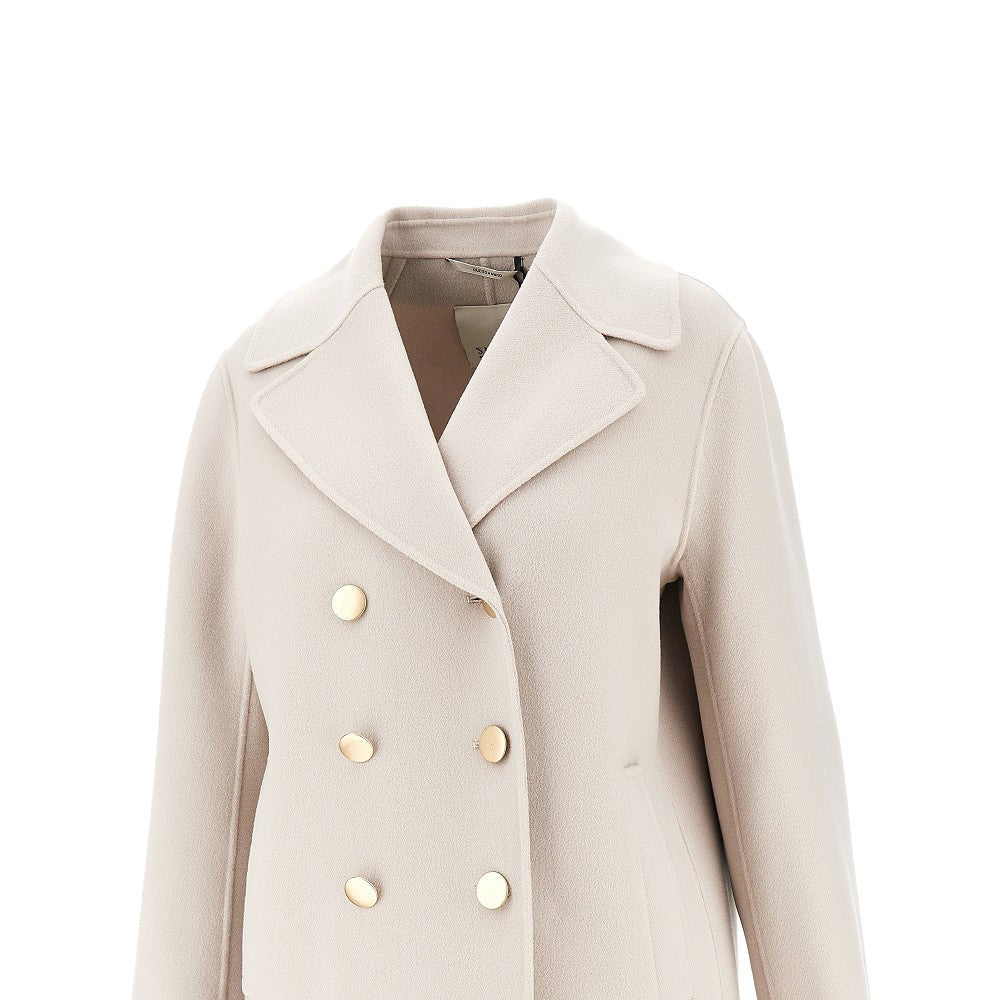 MAX MARA S 42 wool drap double-breasted jacket