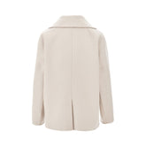 MAX MARA S 40 wool drap double-breasted jacket