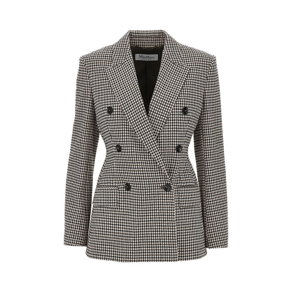 MAX MARA 40 houndstooth double-breasted jacket