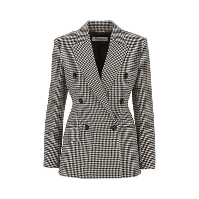 houndstooth double-breasted jacket