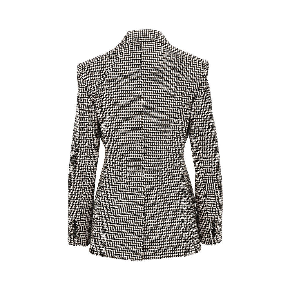 houndstooth double-breasted jacket