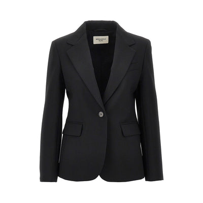 virgin wool single-breasted jacket