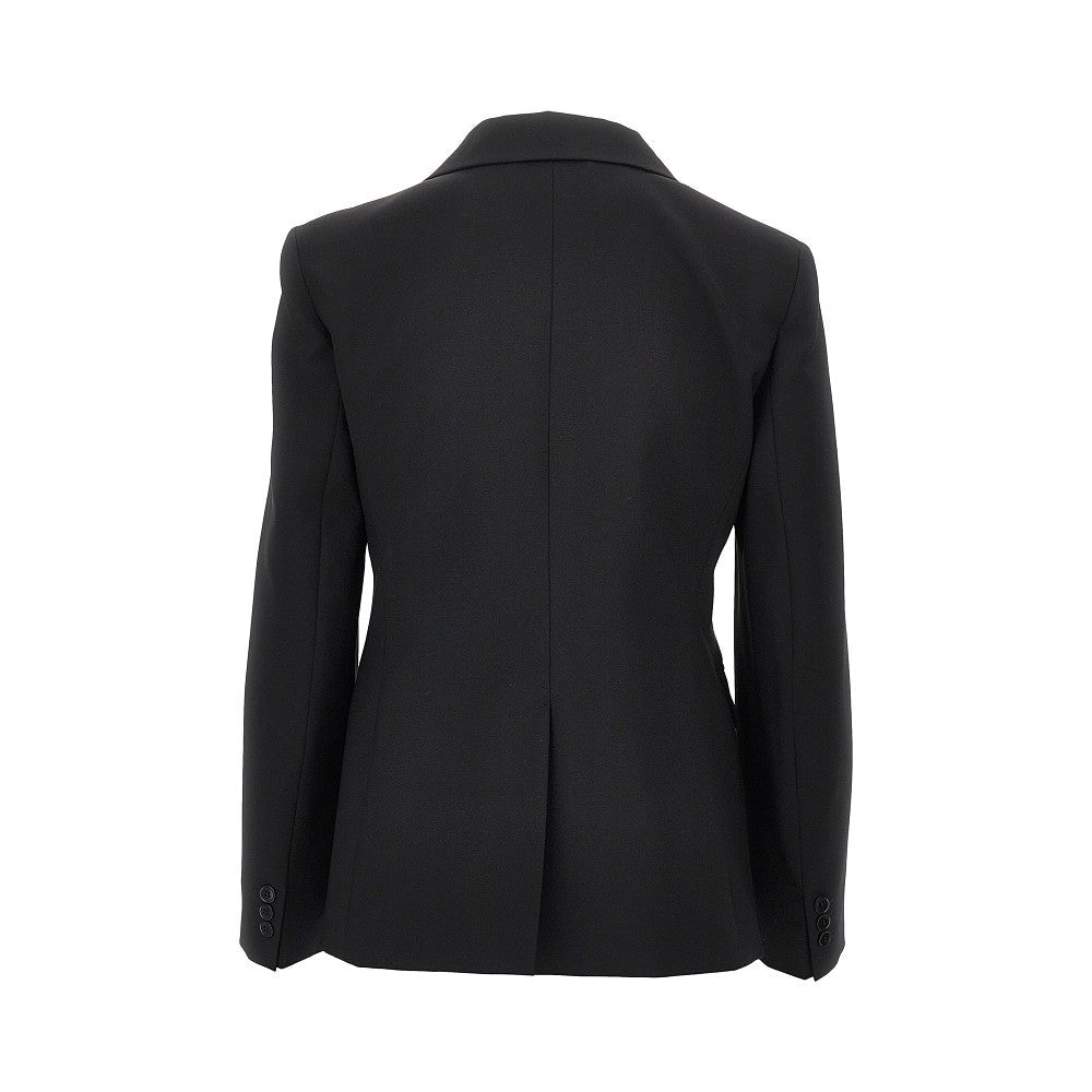 virgin wool single-breasted jacket
