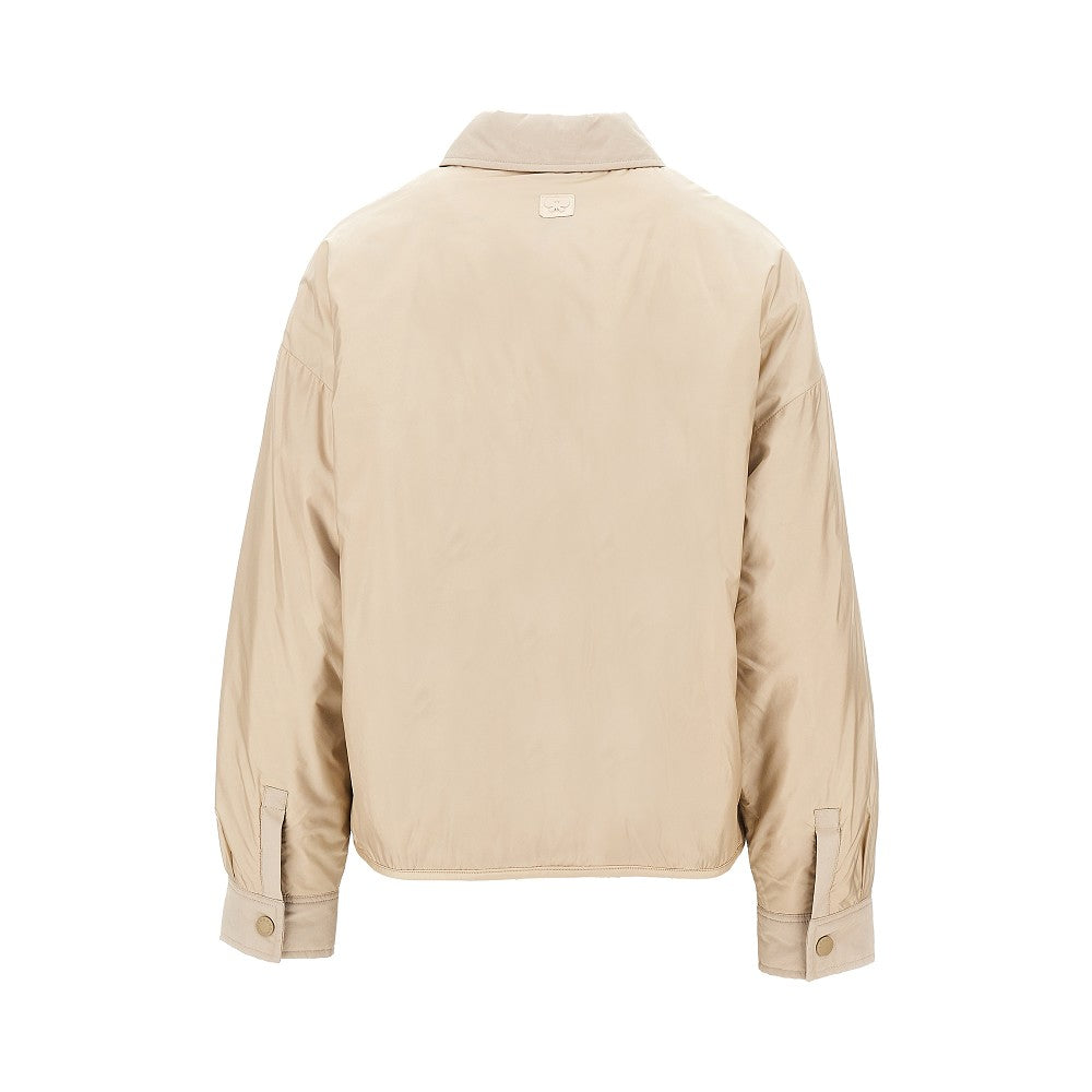 nylon jacket with satin effect