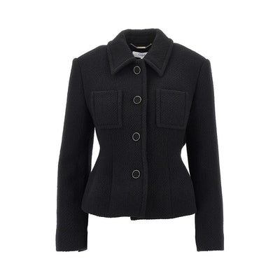 bouclé wool slim fit jacket