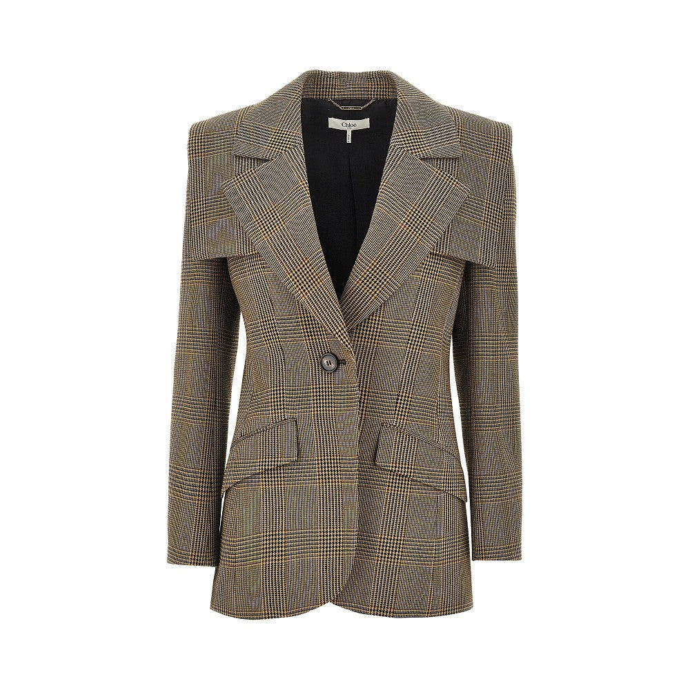 prince of wales jacket with cape detail