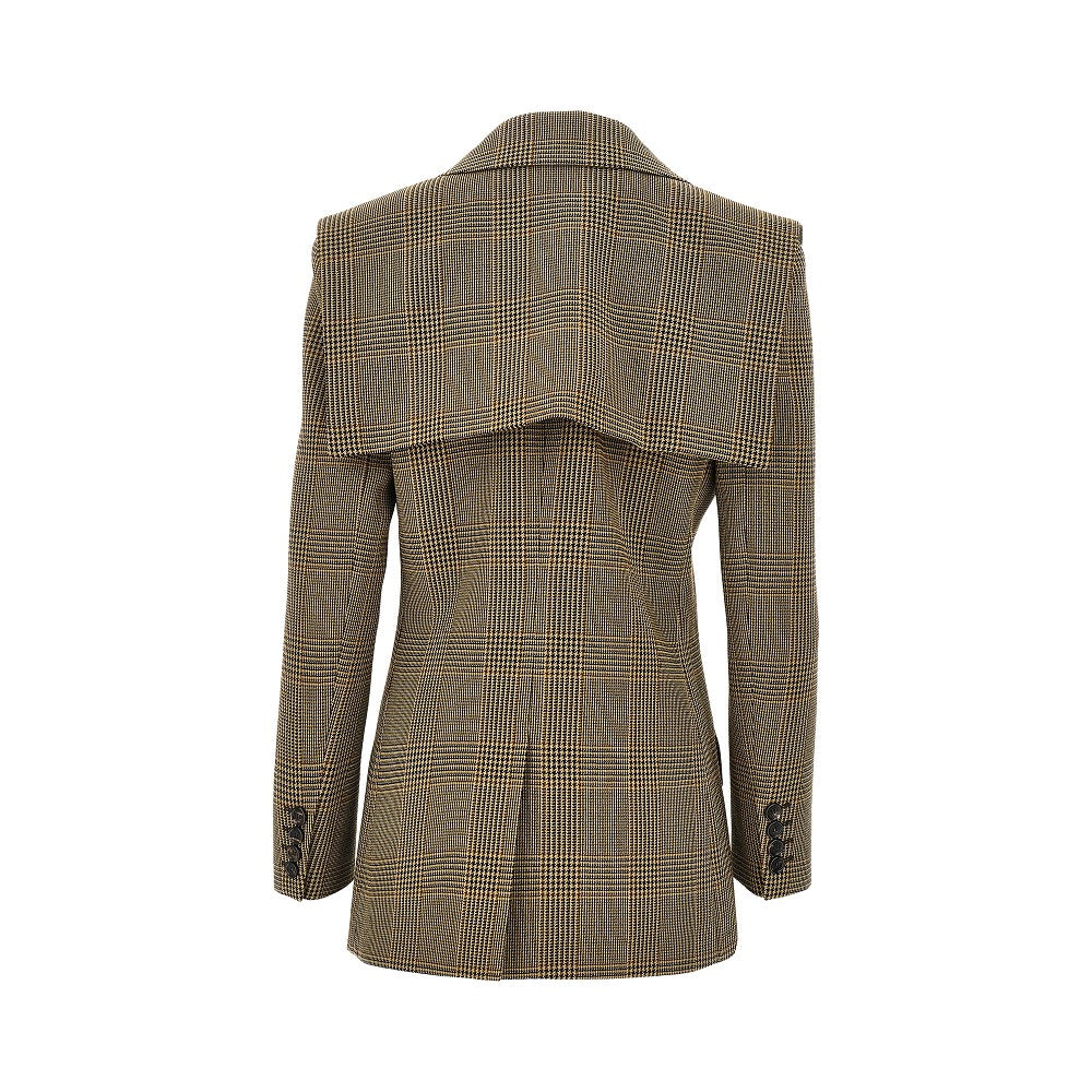 prince of wales jacket with cape detail