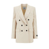 oversized canvas double-breasted jacket