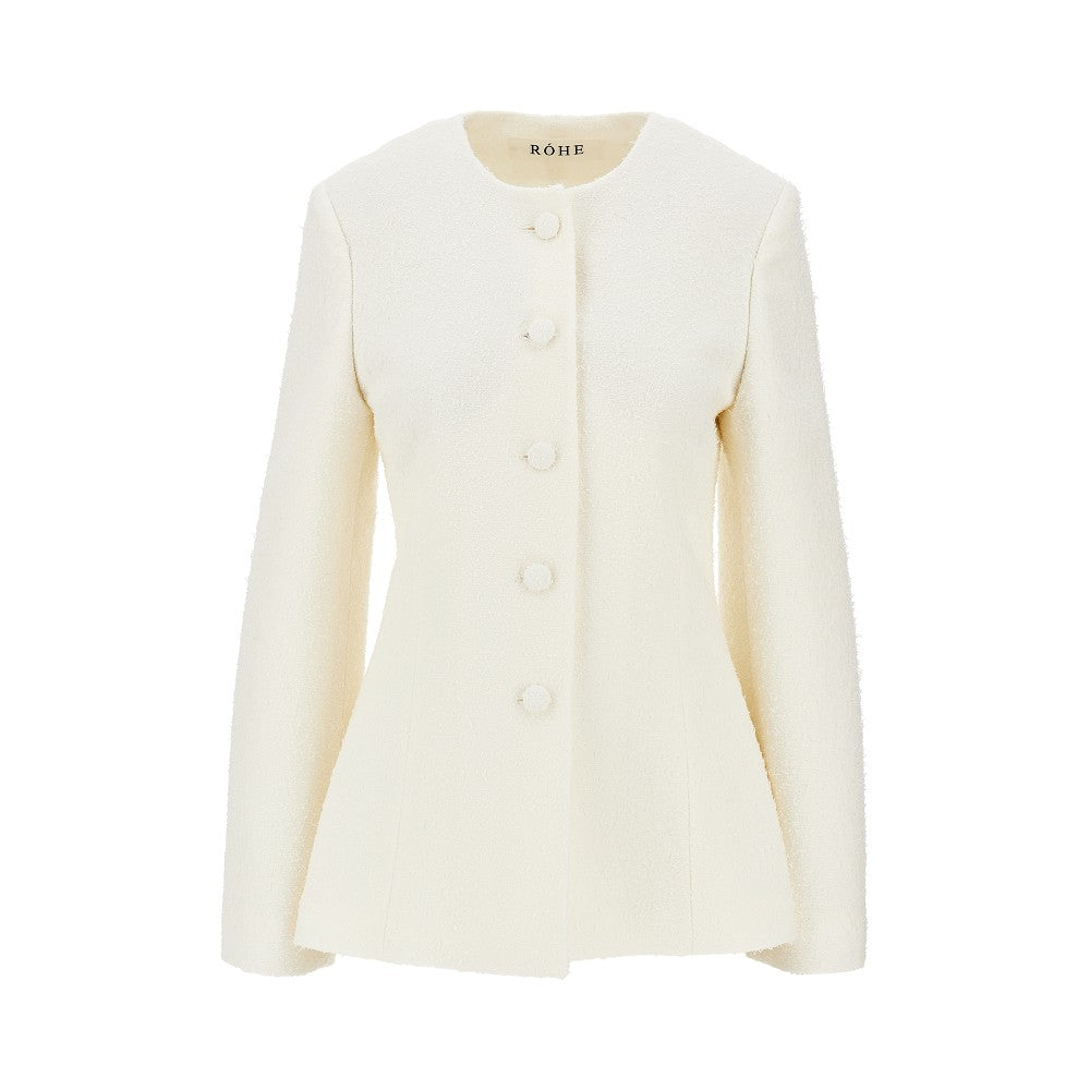 bouclé shaped blazer