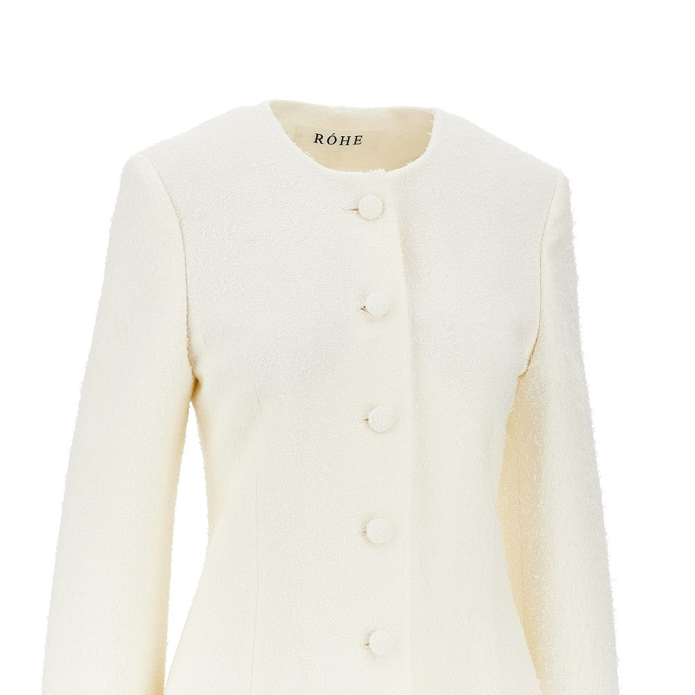 ROHE 36 bouclé shaped blazer