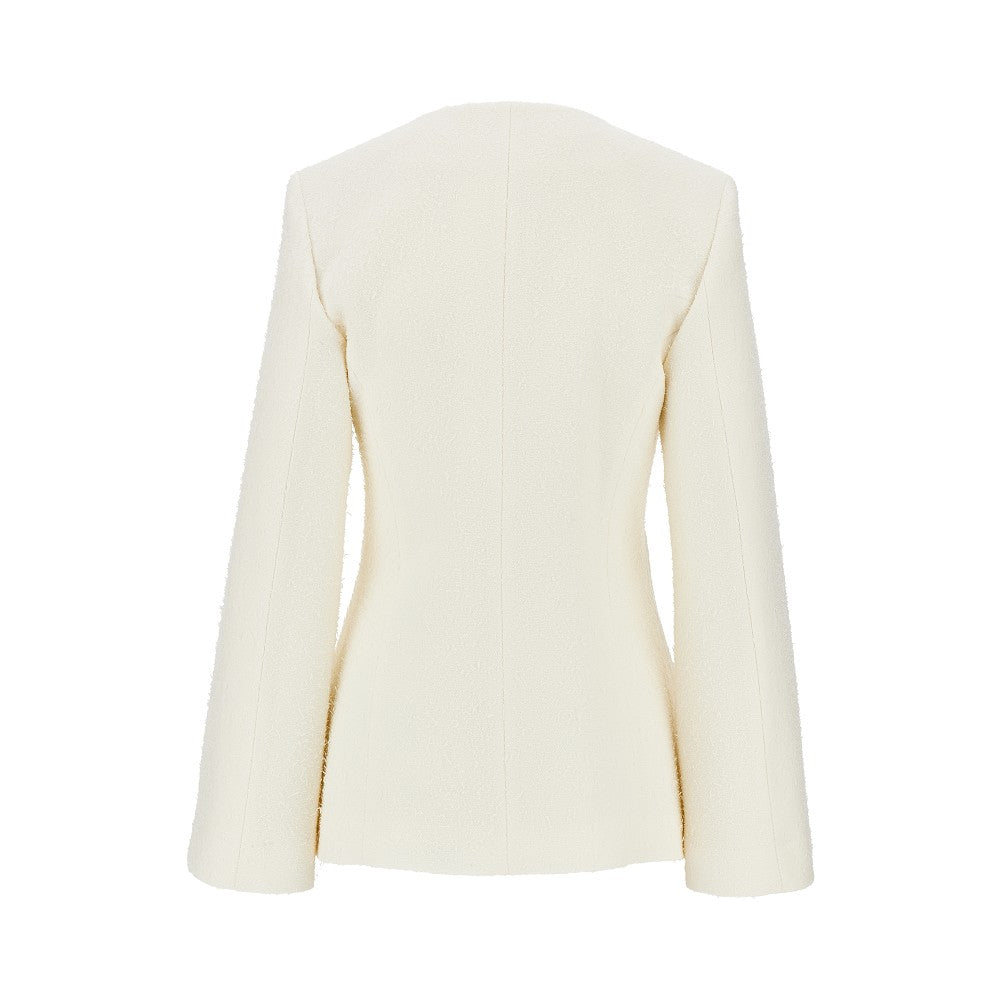 bouclé shaped blazer