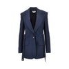 single-breasted jacket with press-studs belt