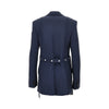 single-breasted jacket with press-studs belt