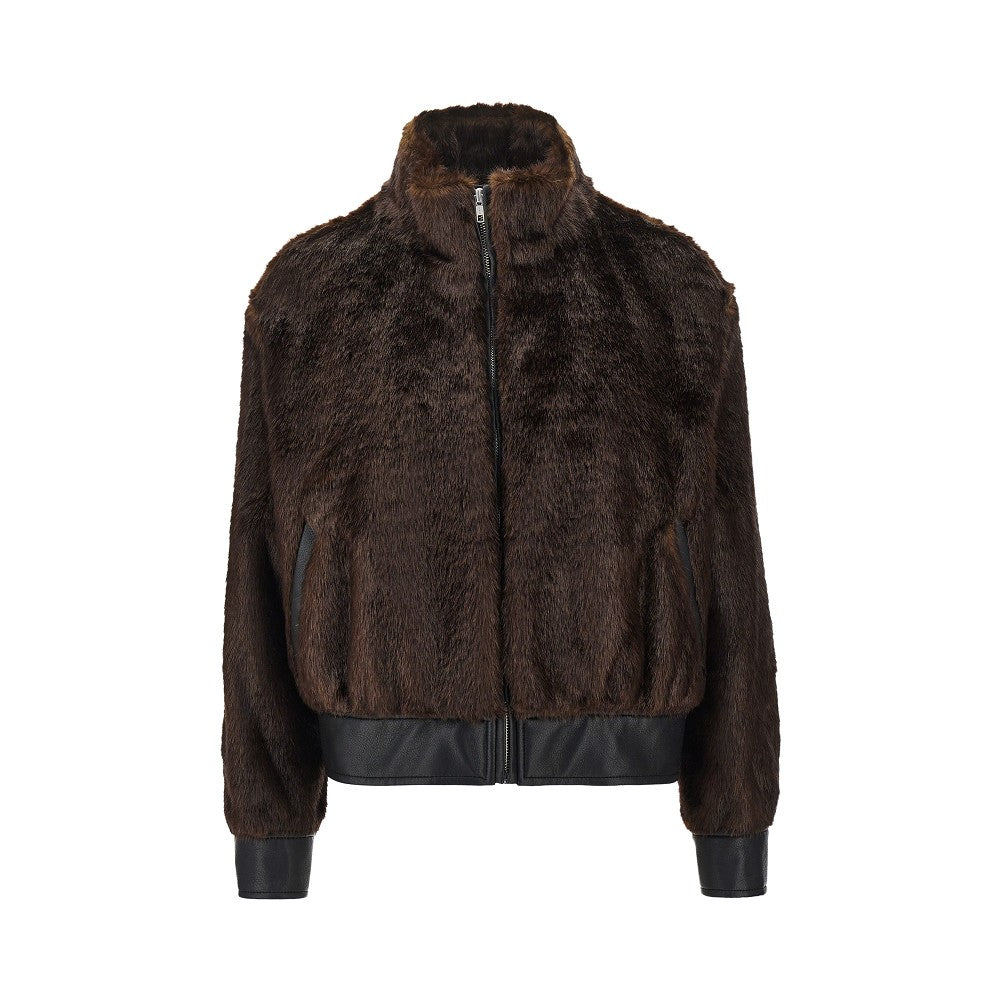 lula faux fur bomber jacket