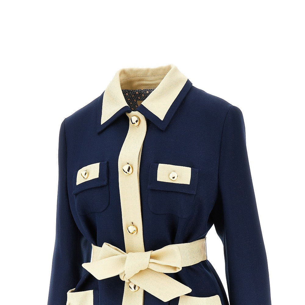 VALENTINO 46 canvas jacket with belt