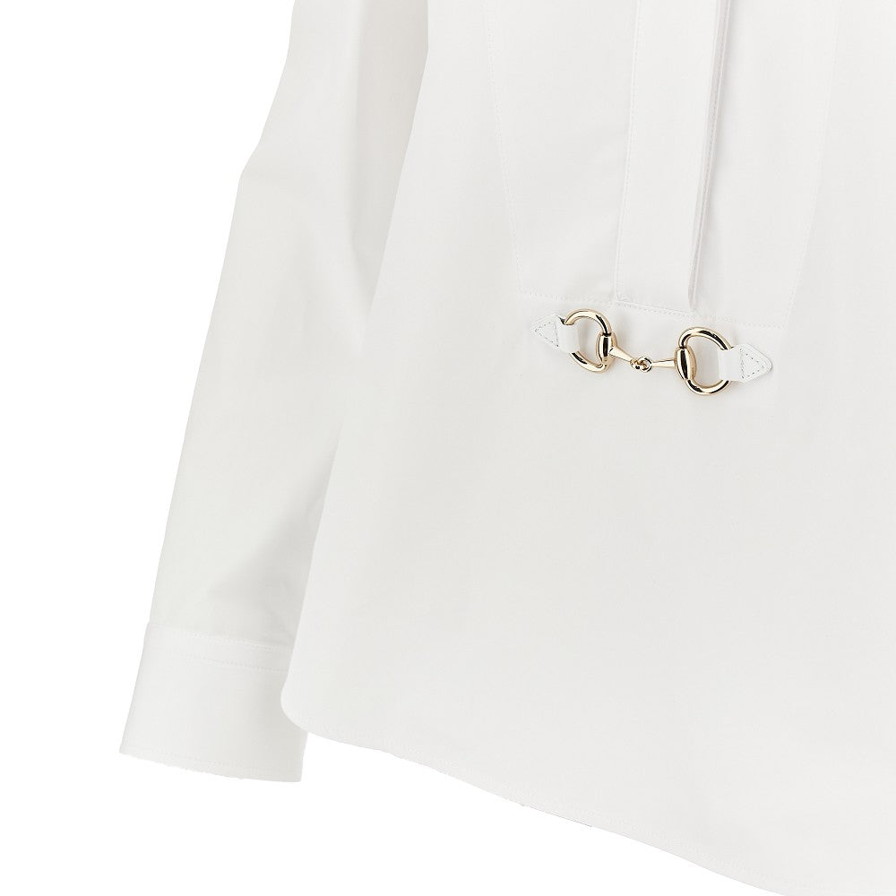 GUCCI 40 poplin shirt with horsebit detail