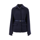 GUCCI 40 wool cloth jacket with cape effect