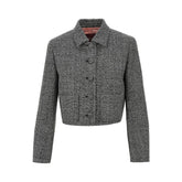 GUCCI 40 wool grisaille short jacket