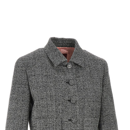 GUCCI 40 wool grisaille short jacket