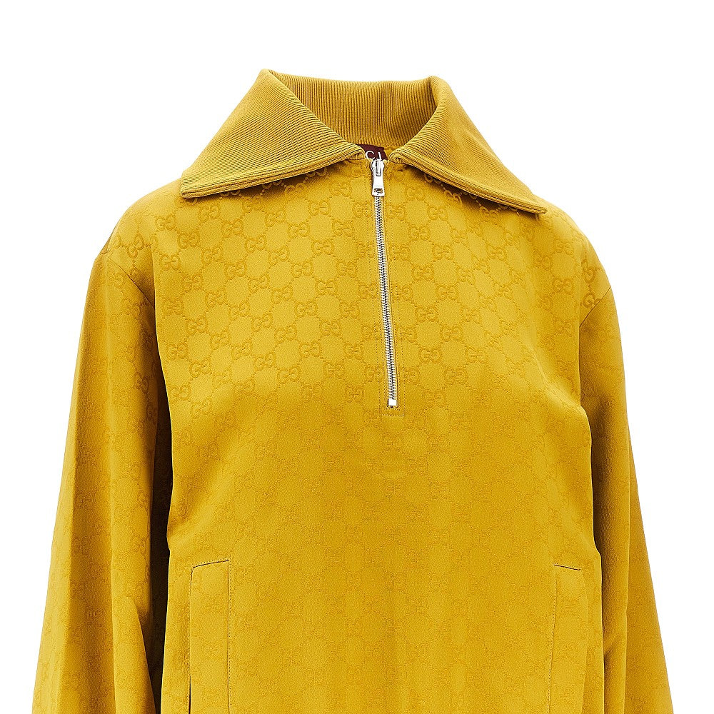 GUCCI S jacquard gg acetate half-zip sweatshirt