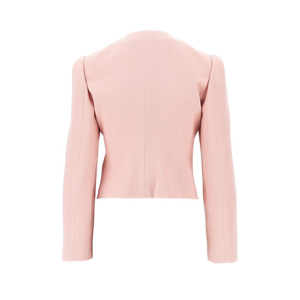 crispy light wool short jacket