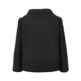 VALENTINO 40 crepe couture jacket with v gold details