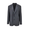 pinstriped wool oversized jacket