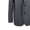 pinstriped wool oversized jacket