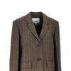 wool jacket with pinstriped motif