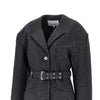 wool-blend jacket with belt