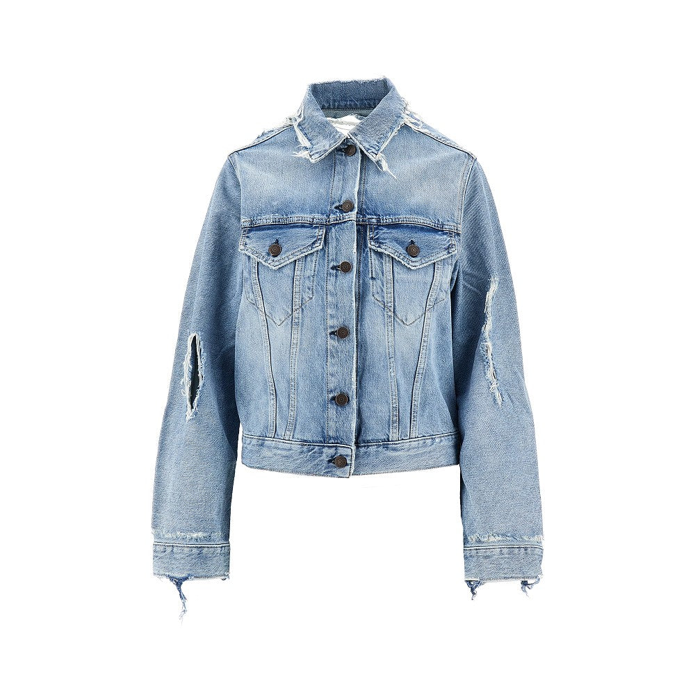 ACNE 36 distressed denim jacket