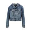 hooded denim jacket