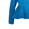 suede leather peplum jacket
