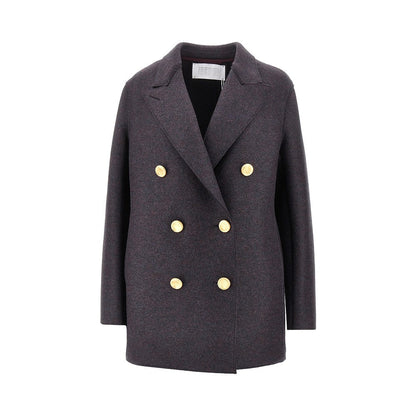 HARRIS WHARF LONDON 46 pressed wool double-breasted peacoat