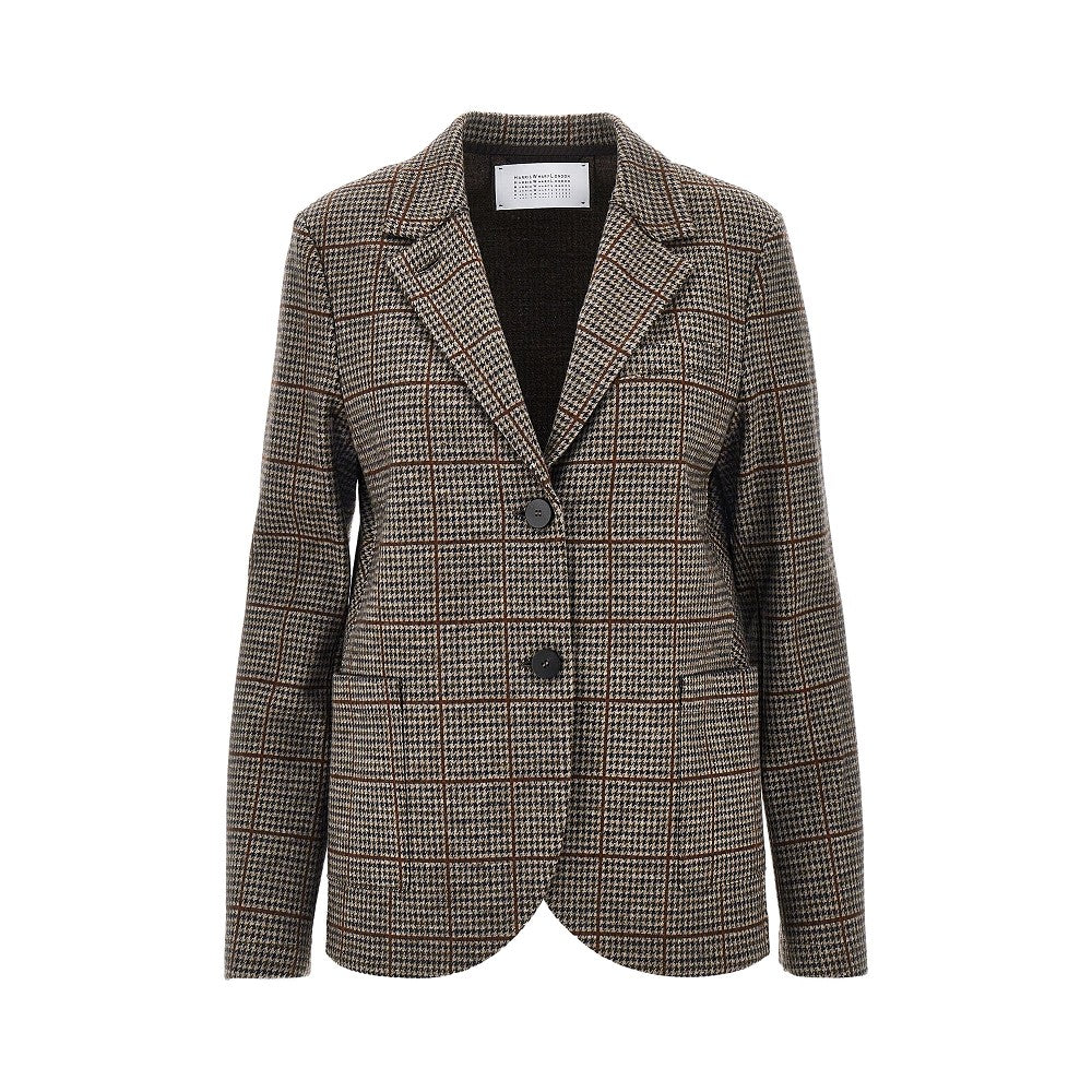 prince of wales fabric blazer