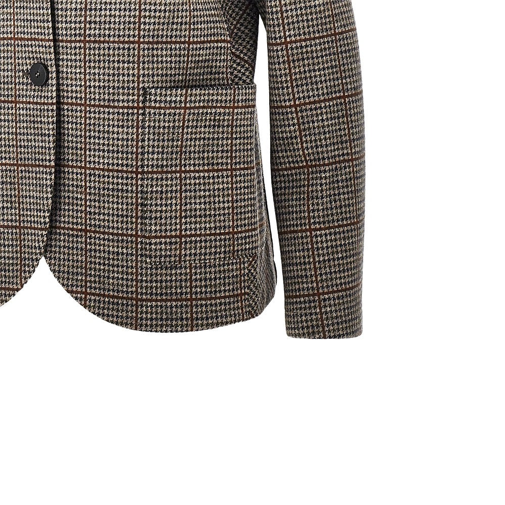 prince of wales fabric blazer
