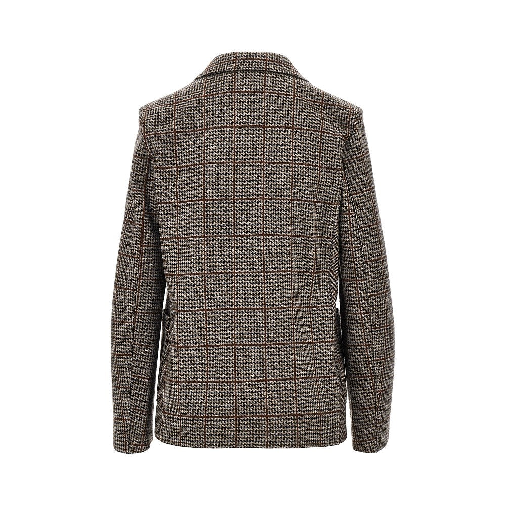 prince of wales fabric blazer