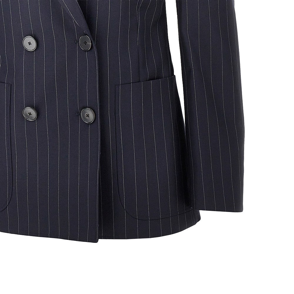 GIVENCHY 36 pin-striped wool double-breasted jacket