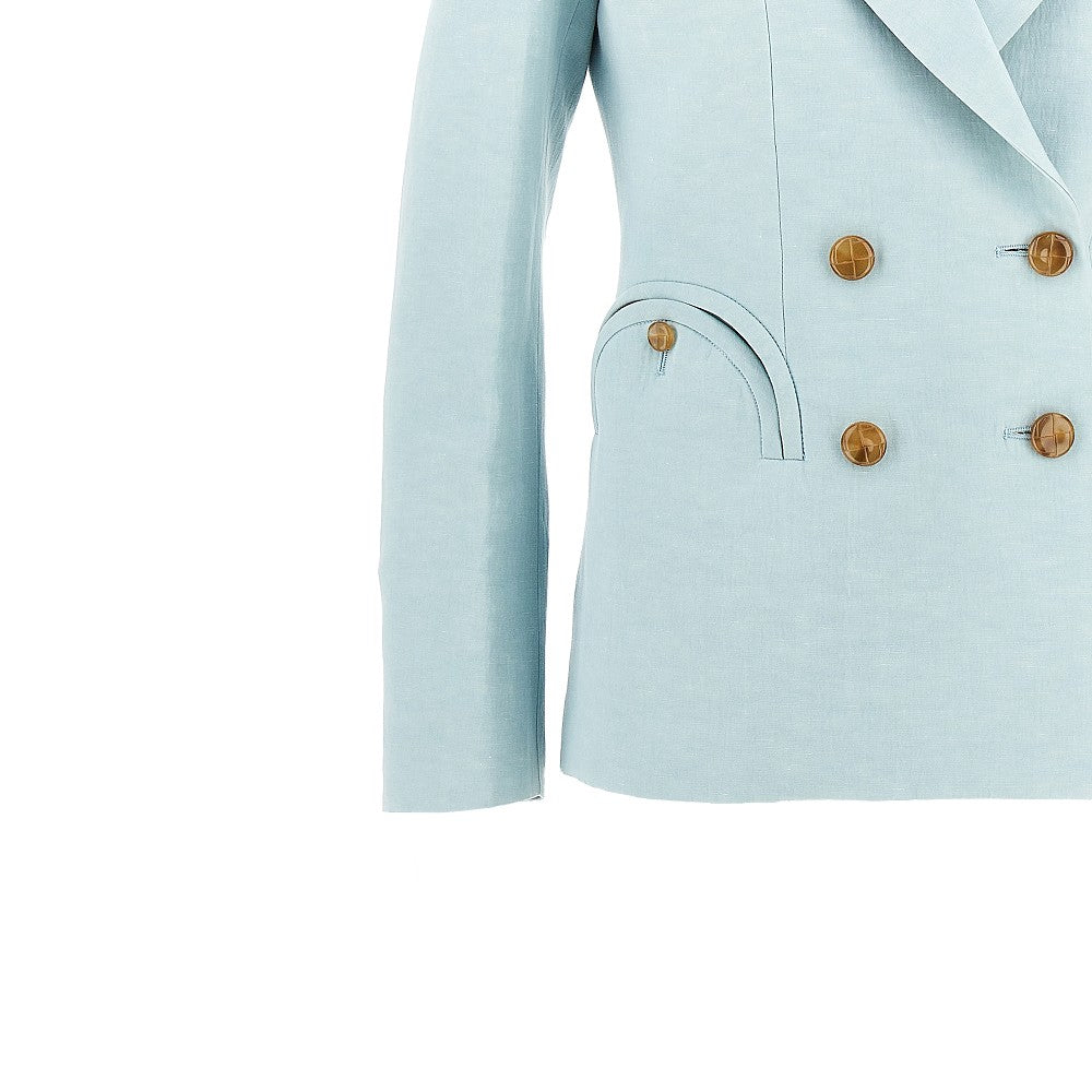 charmer silk and linen blazer