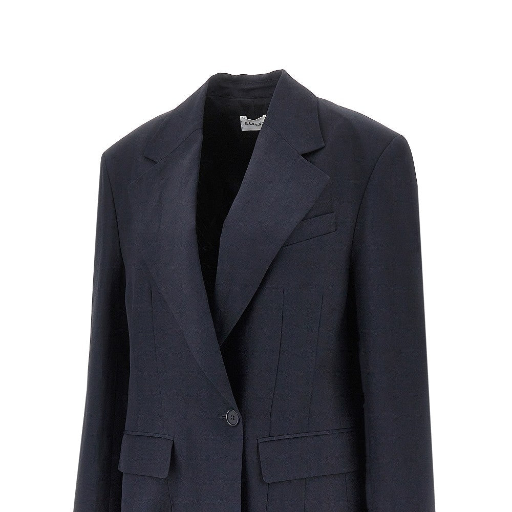 raisa linen-blend oversized jacket