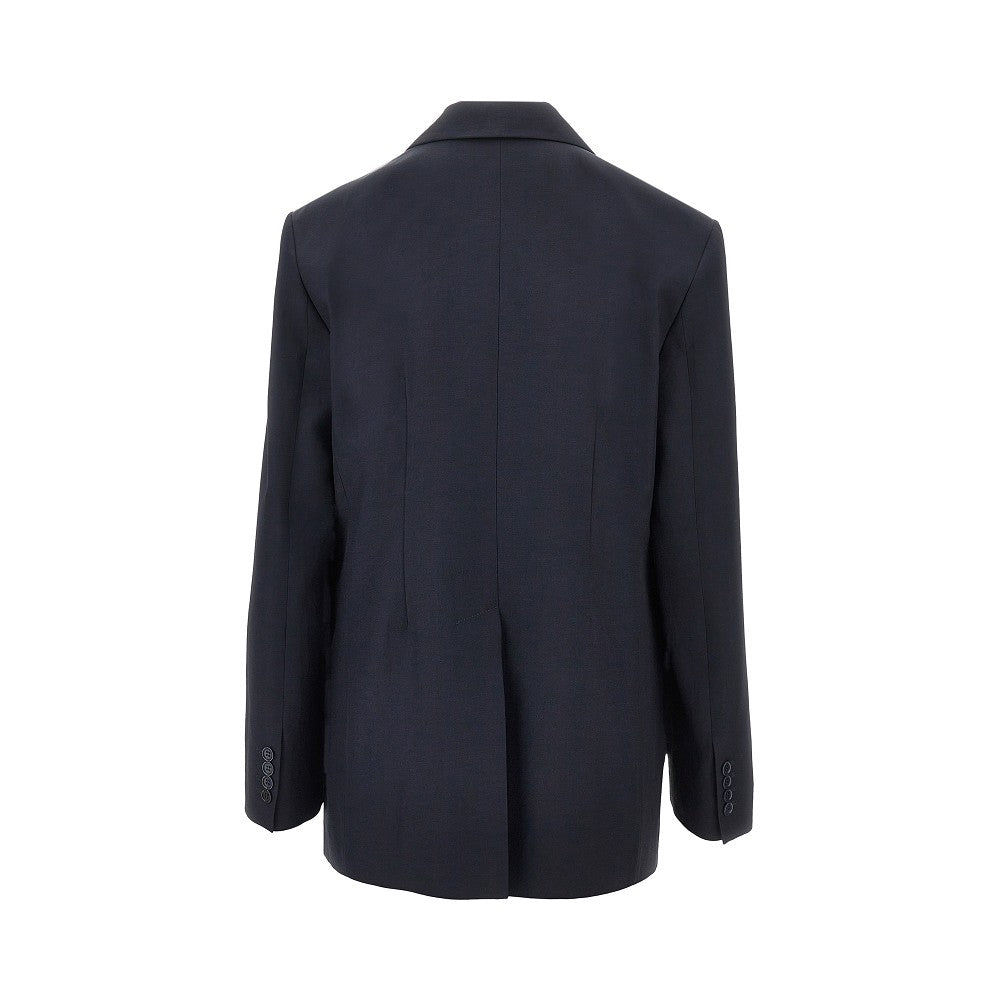 raisa linen-blend oversized jacket