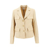rania single-breasted canvas jacket