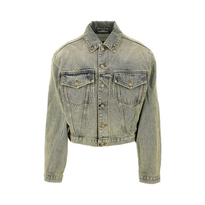 ENTIRE STUDIOS S exaggerated shoulders denim jacket