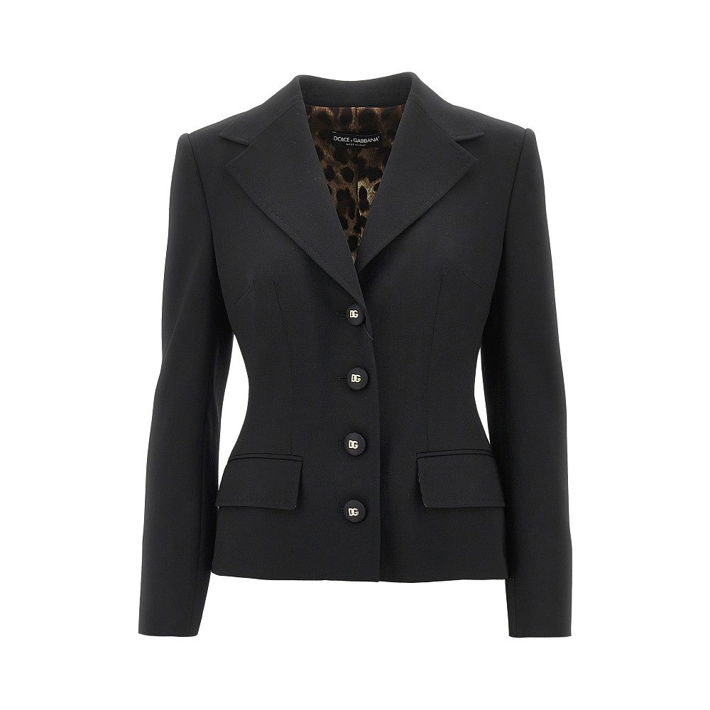 DOLCE&amp;GABBANA 42 slim fit gabardine single-breasted jacket