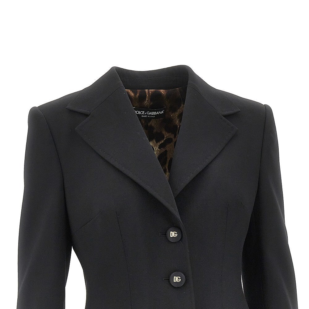 DOLCE&amp;GABBANA 42 slim fit gabardine single-breasted jacket