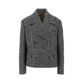 DOLCE&GABBANA 40 pinstriped wool-blend double-breasted jacket
