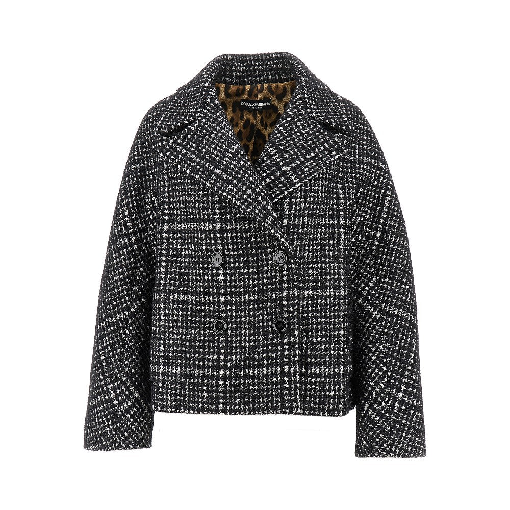 DOLCE&amp;GABBANA 40 houndstooth wool-blend jacket
